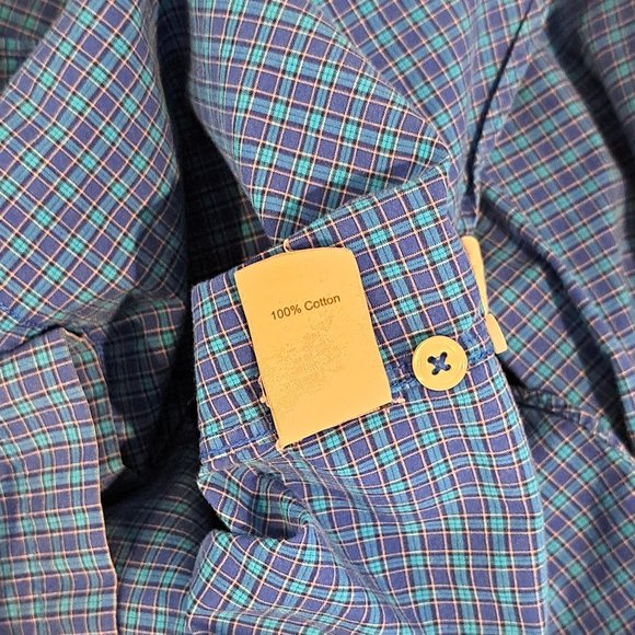 J. Crew Men's Small Regular Fit Long Sleeve Button Down Plaid Shirt - Picture 7 of 12